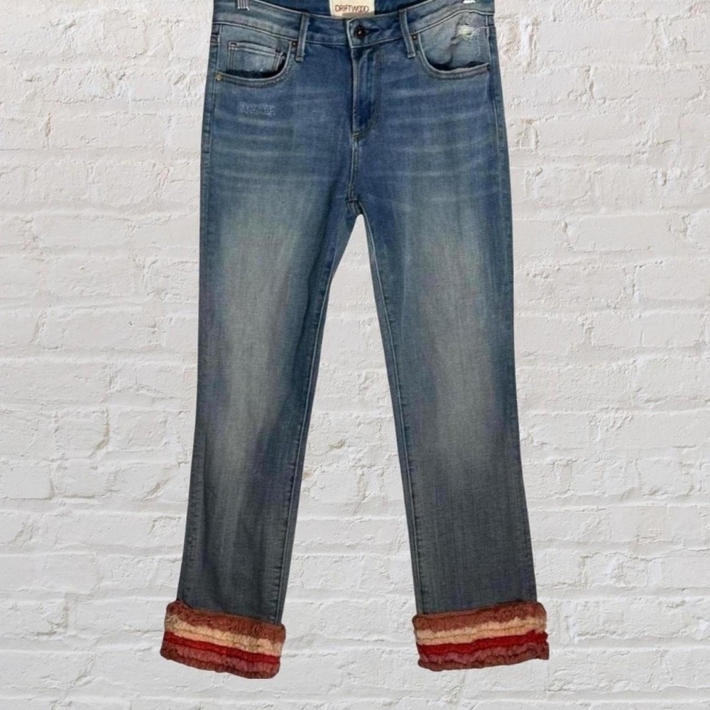 DRIFTWOOD Blue Jeans with Red Accents
